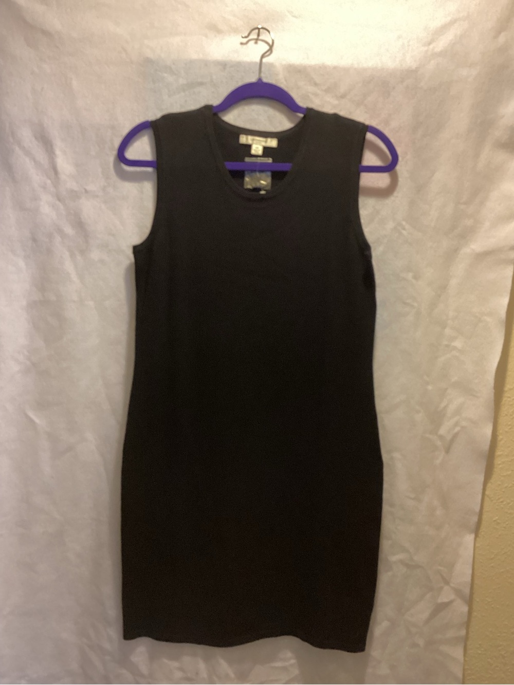 Liz Claiborne Black Sleeveless Midi Shift Dress
